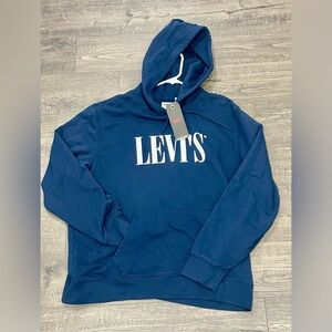 🤩HP🤩NWT Navy blue Levis hoodie